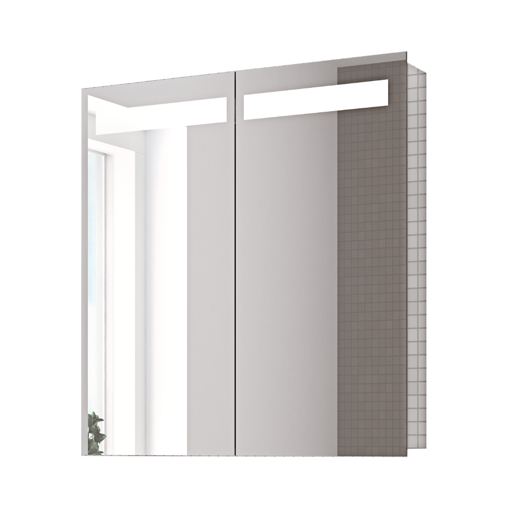 DANSANI Global Spiegelschrank mit Licht und 2 Türen | 60 cm